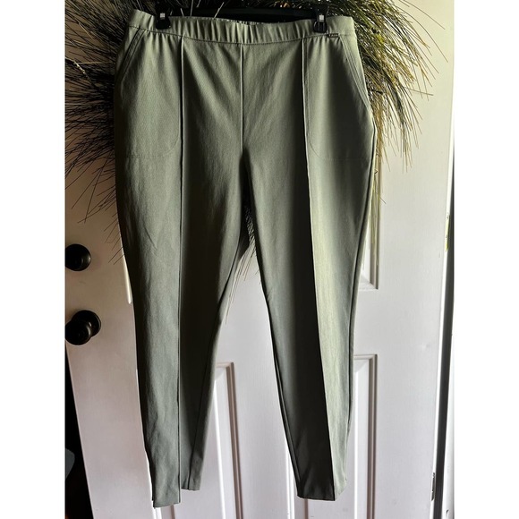 ST. JOHN Dami Dark Mint Green Womens Pull-on pants - Picture 10 of 16
